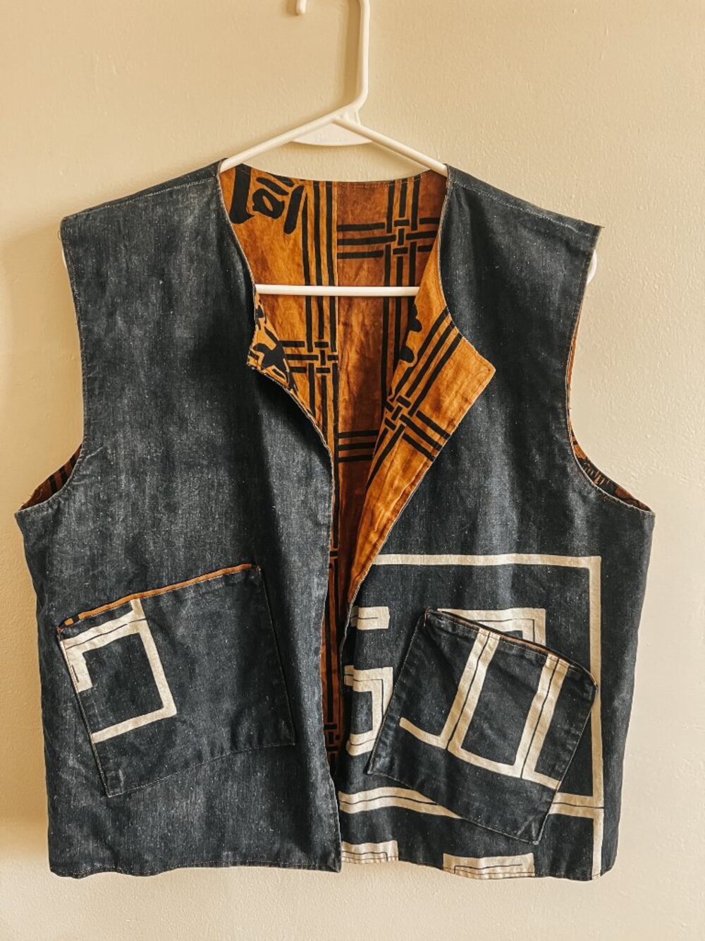 Vintage Reversible Handmade Japanese Denim Vest - Picture 3 of 4